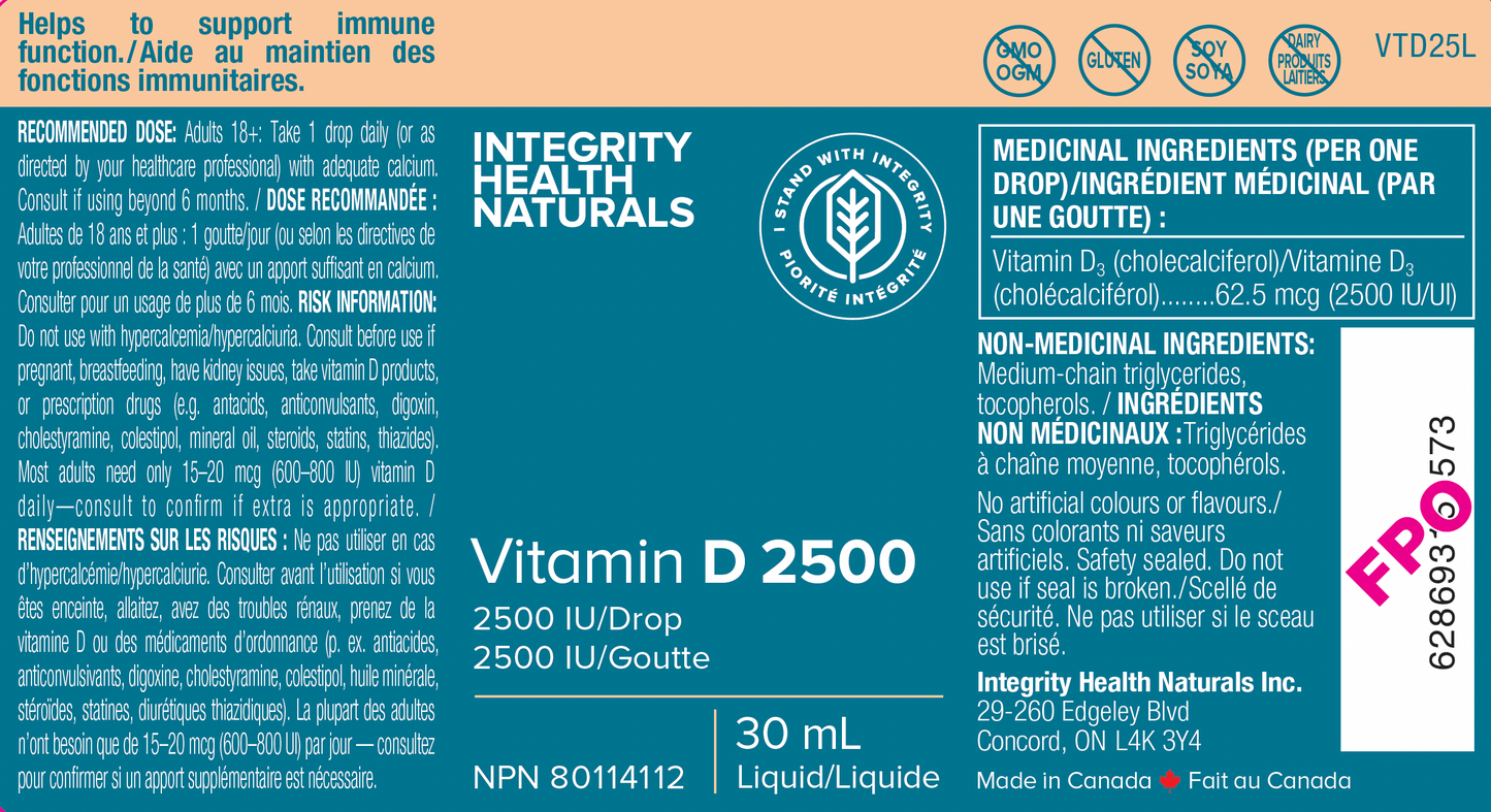 Vitamin D3 Liquid - 2500 iu